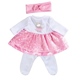 Simba Laura 105400002 Glitter Star Set, Dress with Glittering Skirt, Headband and Tights for 38 cm Dolls, Baby Dolls Accessories, 3 Pieces, from 3 Years