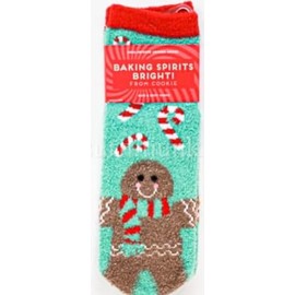 Ginger All The Way Gingerbread Man Bath Body SHEA Infused Lounge Socks Cozy Lounge Socks One Size Fits All
