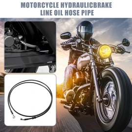 X AUTOHAUX 200cm AN3 M10 Car Hydraulic Brake Line Oil Hose Pipe Fitting 28° 28° Stainless Steel for Car Motorcycle Dirt Racing Bike Black