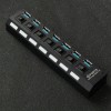 Universal 7 Ports USB Hub 3.0 Powered Splitter ON/OFF Switch