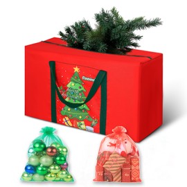Christmas Tree Storage Bag 4FT 600d Oxford Fabric Small Christmas Tree Bag 3FT for Ornament Storage 85 X 45 X 25cm with 2 Christmas Decoration Storage Bag 30X40cm