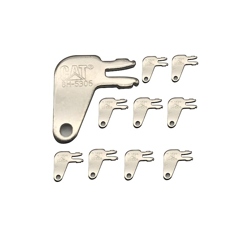 Ignition Keys, 10 Pack 8H5306 Master Disconnect Key for Caterpillar