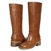 UBWDU Brown Platform Boots for Women Knee High Wide Calf
