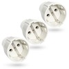 ABSINA 3 x Schuko Coupling White with Strain Relief -