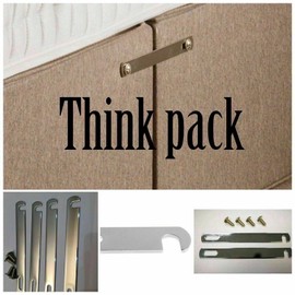 4 x Divan Bed Base Linking Bars Nickel Plated With Screw Fittings Link Connecting linkage (98mm)