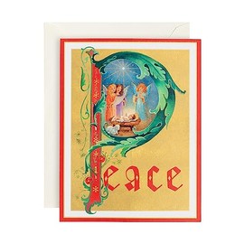 Caspari Peace Illumination Boxed Christmas Cards - 16 Cards & Envelopes