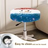 HELLHERO Christmas Snowman Stool Covers Round Bar Stool Slipcover Elastic