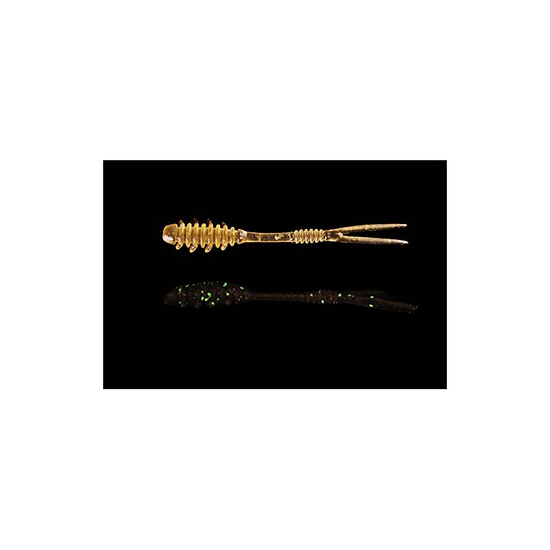 JACKALL AMIMI Worm, 1.5 Inches, Isome Glow Crash