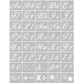 Letter Stencils For Painting 40 PCS,Gewaha Alphabet Stencils Number Stencils For Painting,Drawing,Art And Craft,Reusable Plastic Alphabet Stencils