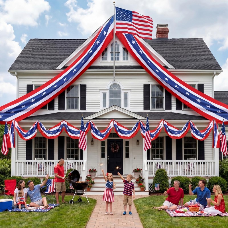 Mindsoft 11 Pcs 4th of July Door Decoration Set for