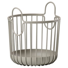 Zone Denmark Inu - Cesta de almacenamiento pequeña para cocina, baño, habitación de los niños, oficina en casa, de metal, diámetro 10,5 cm, altura 13,5 cm, color marrón