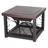 Fire Sense Hammer Tone Bronze Finish Cocktail Table Fire Pit