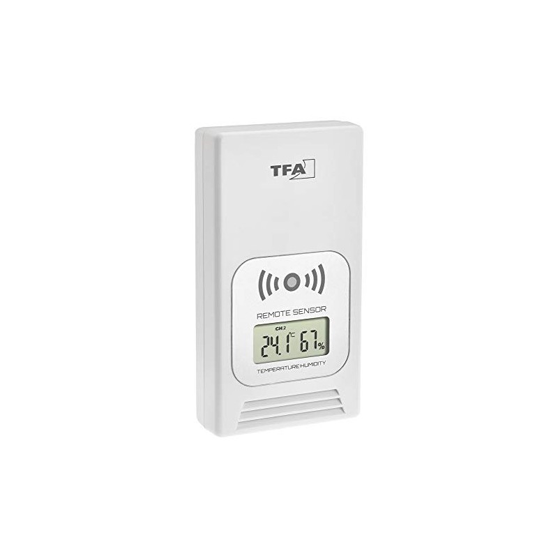 TFA Dostmann Temperature transmitter with display, replacement transmitter, outdoor transmitter