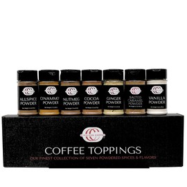 Civilized Coffee Premium Coffee Toppings Gift Set – 7 Gourmet Spices & Flavors for Coffee Bar & Lattes