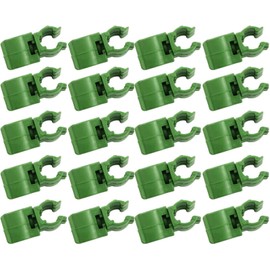 ZAYI 8mm Adjustable Plant Trellis Connector Clip, Green Climbing Rattan Stent Accessories Rotatable Universal Plant Connector Stake Clip Garden Orchard Tomato Cage 20PCS (8MM) (8MM 11MM 16MM 20MM)