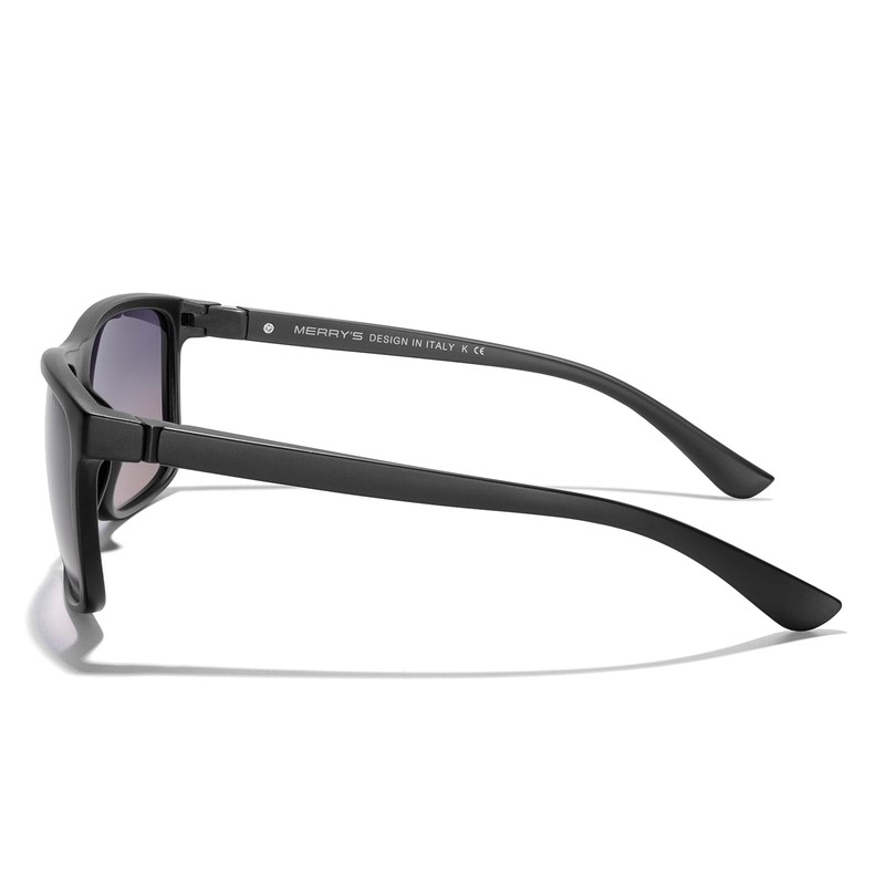 MERRY'S Rectangular Polarized Sports Sunglasses for Men Women Cycling Driving
