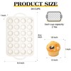 AOTASO 2 Pcs Mini Muffin Pans with Metal Reinforced Frame,