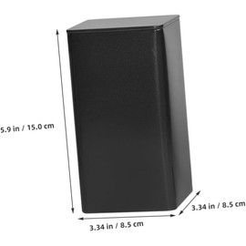 MAGICLULU Contenedor de Hojalata Cuadrado para Té Suelto, Caja de Lata Negra Alta, Almacenamiento Hermético de Acero, Portátil para Cocina y Viajes, Set de 2 Piezas