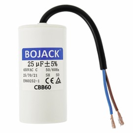 BOJACK CBB60 25uF 450V 50/60HZ Starting Capacitor, SH Motor Operating Capacitor, AC Motor Capacitor, with Wire