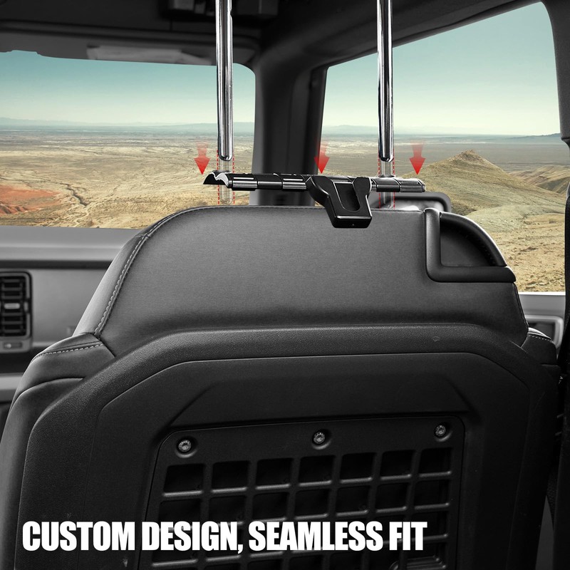 Mabett Headrest Hook with Electric Fan and Cup Holder Kit