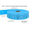 Tacticai 500 Raffle Tickets, Smile, Blue (8 Color Selection), Single