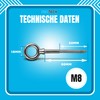 PROTECH Pack of 2 Eye Bolts with Wood Thread 8