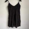 Love Tree NEW Love Tree Black Tiered Ruffle Sundress Linen