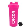 ICON Nutrition Classic Protein Shaker Bottle, 600ml Protein Shaker (Pink)