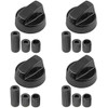 FortuneGlobe Universal Control Knobs mit 12 Adaptern, universal, schwarz, für