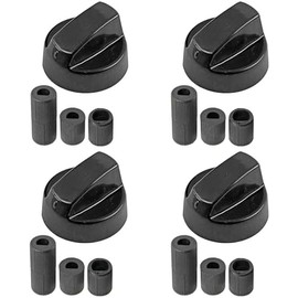 FortuneGlobe Universal Control Knobs mit 12 Adaptern, universal, schwarz, für alle Marken von Backöfen