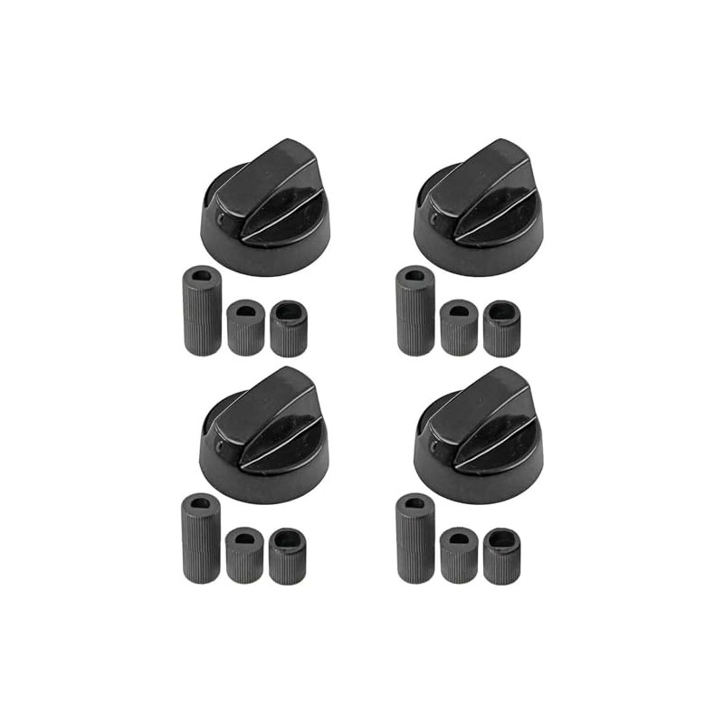 FortuneGlobe Universal Control Knobs mit 12 Adaptern, universal, schwarz, für