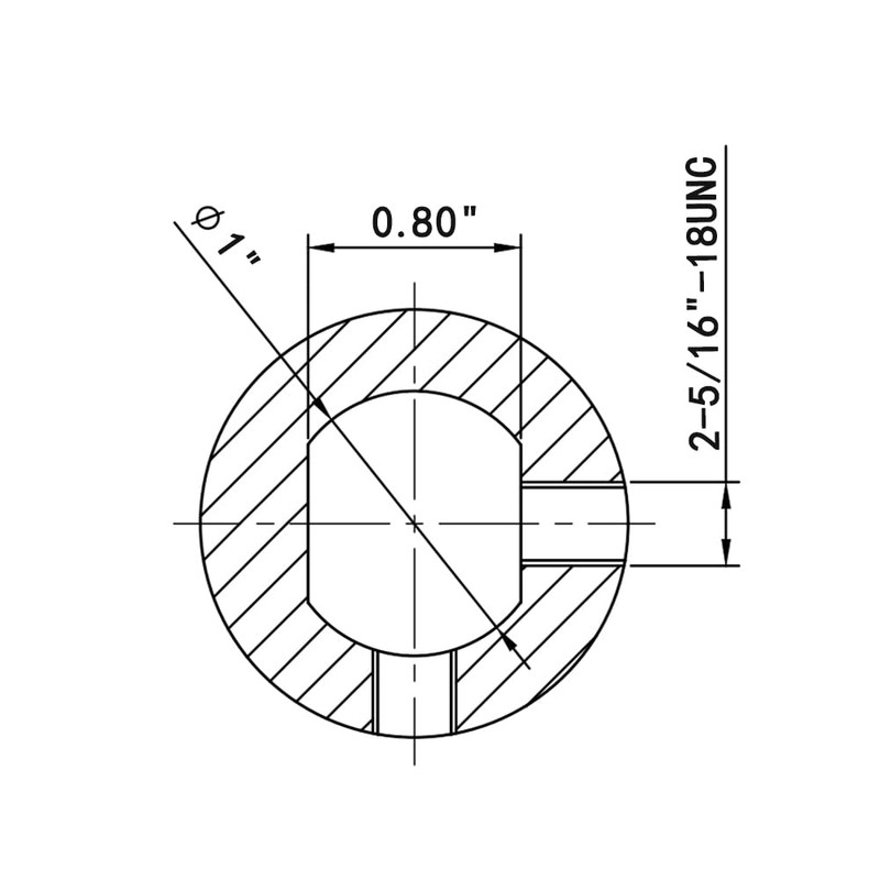 IMOOA 1" DD x 3/4"-30 Spline Universal Steering U Joint