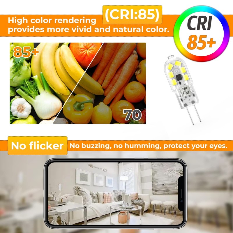 YUIIP G4 LED Bulb, AC/DC 12V JC G4 Bi Pin