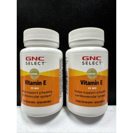 GNC Lot of 2: GNC SELECT Vitamin E ~ 10mg ~ **Supports Healthy Heart** 30ct/30day