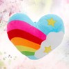 Toyvian Cushion Heart Throw Pillow Christmas Decorative Pillows Rainbow Heart