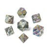 DNDND Rainbow Stripe DND Metal Dice Set,7 PCS Zinc Alloy
