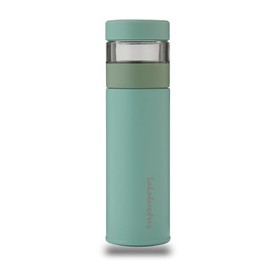 Smile LALALUCTUS Tea Bottle with Strainer, Vacuum, Double Wall Structure, Tea & Tea Insulation, Cold Retention, Leaf Green