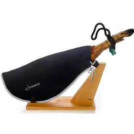 Ham Cover Black with Grey Border Jamonprive - Ideal as a Cover for Serrano or Iberico Pata Negra Ham & Italian Prosciutto - 80% Cotton and 20% Fibres