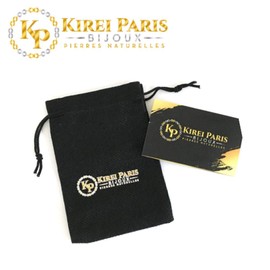 KiREI PARIS BIJOUX Bracelet with 8 mm Wide Edge and 7 Chakras Bouddha for Protection Force and Bonheur