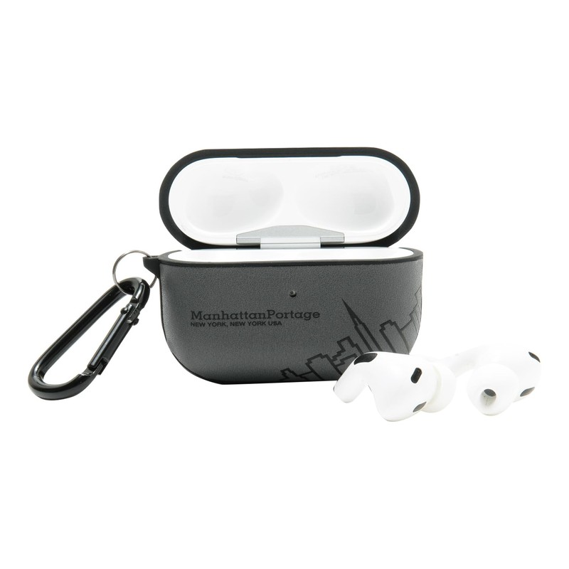 Manhattan Portage PU LEATHER Hybrid AirPods Pro Case "SKYLINE" Black