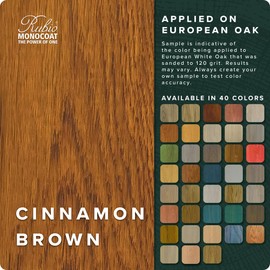 Rubio Monocoat Wood Stain & Finish 175 ft² - Cinnamon Brown | Oil Plus 2C | Quick-Dry, Eco-Friendly Linseed Wood Oil for Indoor Use, Includes Accelerator (Part B) | Protector | 350 ml