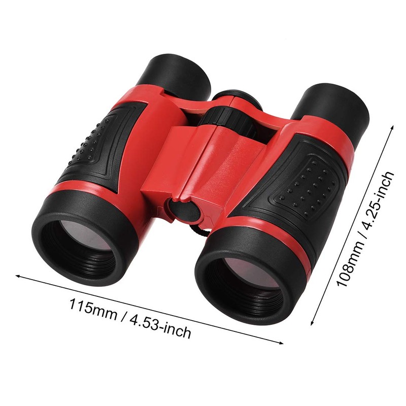 sourcing map Binoculars 5X30 Compact Foldable Binoculars Shockproof Red with