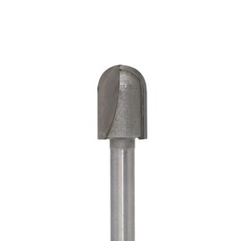 Pangocho Jinchao-Router bits, 1/4" 1/2 Shank CNC Carbide End Mill Tool Long Blade Round Nose Bit Core Box Router Bit Long Reach, for Home DIY (Cutting Edge Length : NO15)