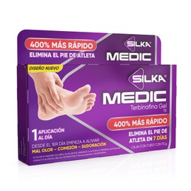 SILKA MEDIC, Gel Antimicótico para el tratamiento del PIE DE ATLETA, elimina al hongo y todos sus síntomas como: comezón, ardor, descamación y mal olor, caja con tubo 15 g
