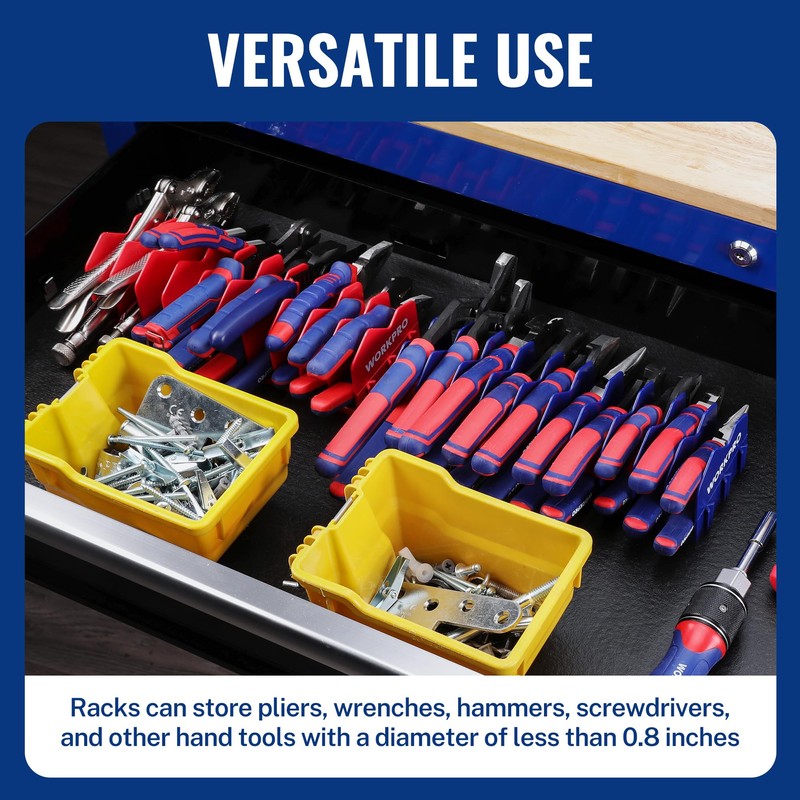 WORKPRO 2-Pack Plier Organizer Rack, Pliers Holder and Cutter Organizers