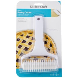 KitchenCraft Lattice Pastry Cutter Wheel, Plastic, White, 21 x 13 cm