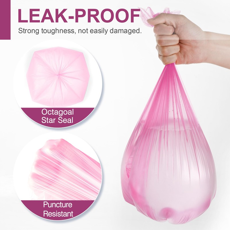 Charmount Small Trash Bags Bathroom, 4 Gallon Garbage Bags for