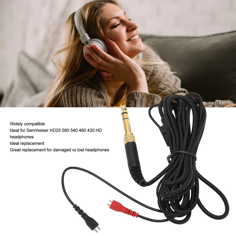 Replacement Audio Cable Headset Audio Cable Compatible with HD25 560