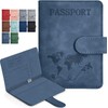 Porta Pasaporte con Bloqueo RFID, Porta Pasaporte y Visa Impermeable,