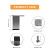 Qiveno 4Pcs 3Inch Metal Furniture Legs, Square Metal Cabinet Support